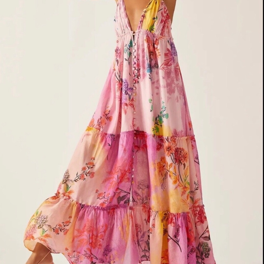 Anthropologie floral Maxi dress—size small